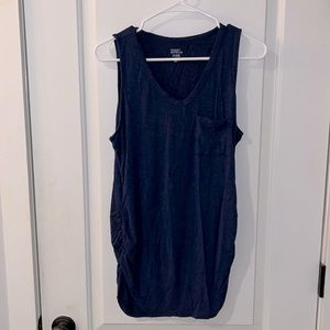 Taylor Maternity Responsible Rayon V-Neck Pocket Ruched Tank